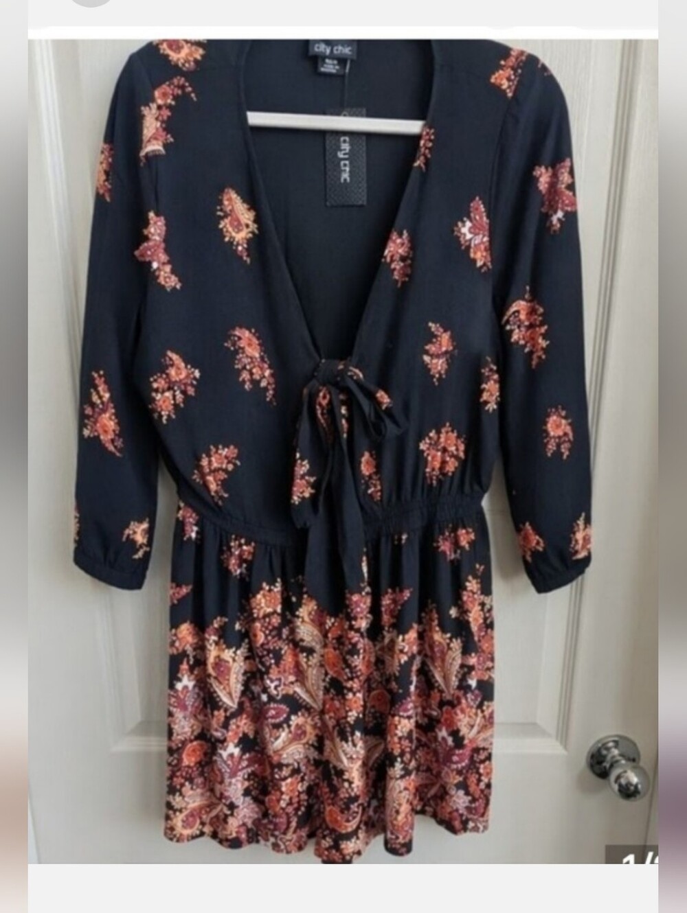 City Chic Black Floral Boho Romper